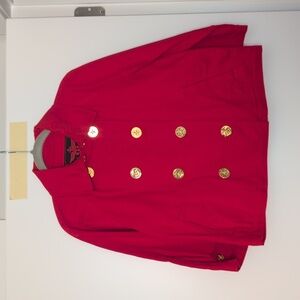 Lauren Ralph Lauren Red Jacket with Gold Anchor Button